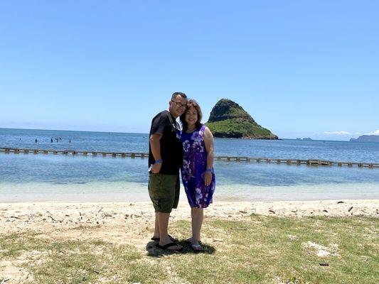 05.31.21 visible as we entered Kaneohe Bay... located across a large park with a few coconut trees. One day, would like to see it up close