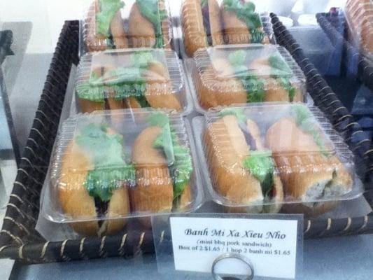 Mini bbq pork sandwiches (2 ct) for $1.65