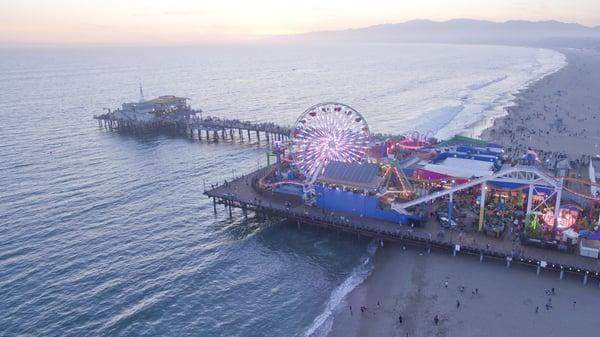 Aerial Drone Video Los Angeles Santa Monica