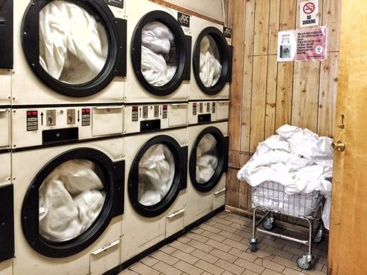 All dryers taken by the "laundry business" that operates out of here. They should really close the place down while they do this.