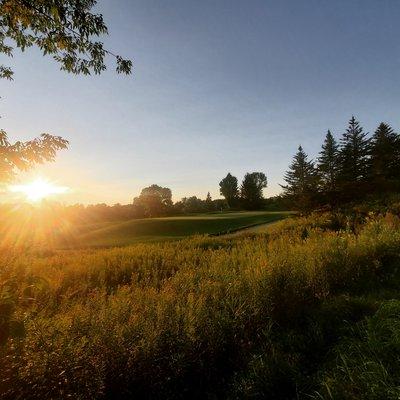 Hole 1 at sunset