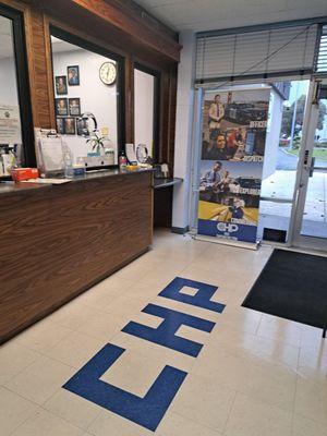 Inside CHP Office in Redwood City