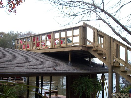 Boat house deck