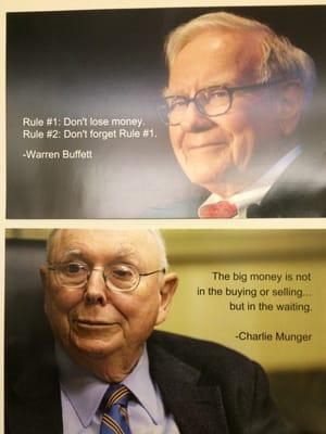 Earl's other heroes, Warren Buffett and Charlie Munger.