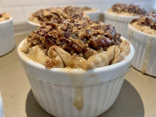 Try our weekly fresh mini pies! 
CHOCOLATE BOURBON PECAN