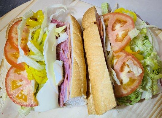 Cold or hot Italian hoagie sub