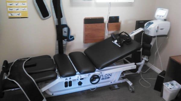 The new Triton DTS spinal decompression table with Saunders cervical decompression.  Amazing piece of equipment that has alre...