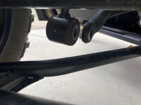 Sway bar and link not bolted