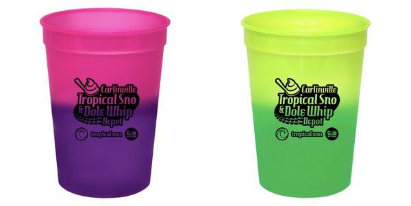 Reusable cups! Color changing and you save $ when you bring them back!