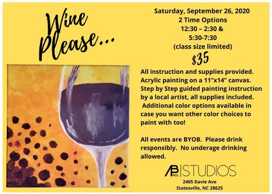 Wine Please Painting Party...