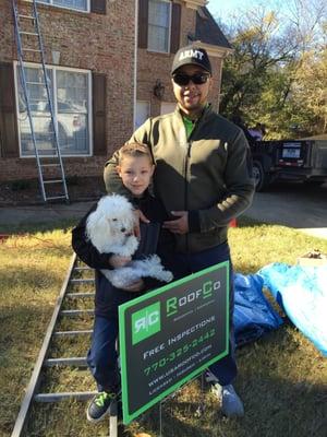 One of our Senior Project Mangers on the job-site with his son.