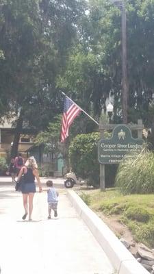 Walking up from the dock