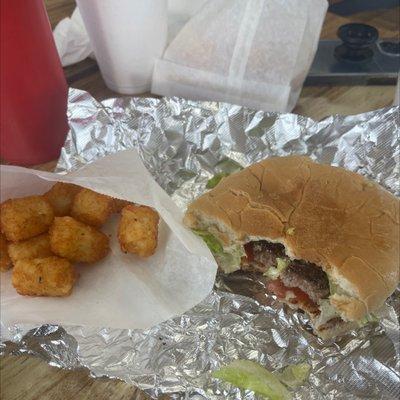 Hamburger and Tots