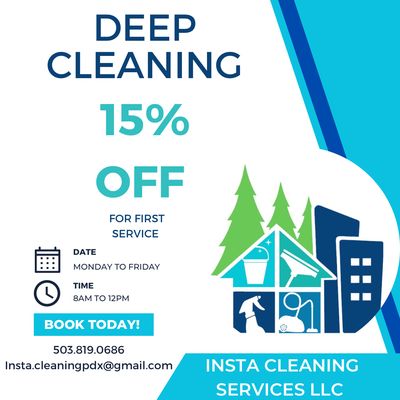 Deep Cleaning Services-15% OFF