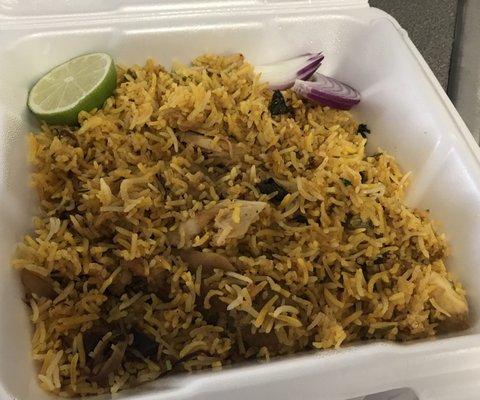 Chicken Biryani every Friday night.