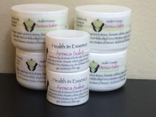 I've been formulating my own Arnica salve for well over two decades. My clients love it! I sell it in three sizes.