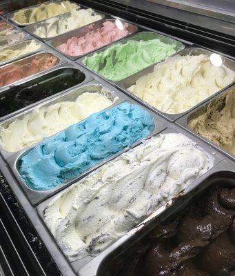 Colorful, tasty ice cream selections.