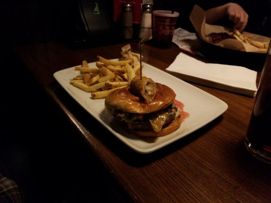 Philly cheese steak burger