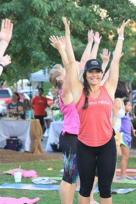 Yoga on the green!