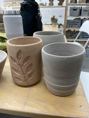 Finished pieces from my 4 week wheel throwing course