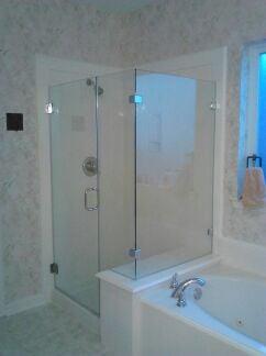 3/8" Frameless Corner Shower