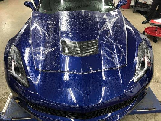 chevy corvette full body paint protection and window tint suntek ultra