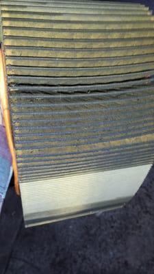 These are pictures of the air filter he "replaced"