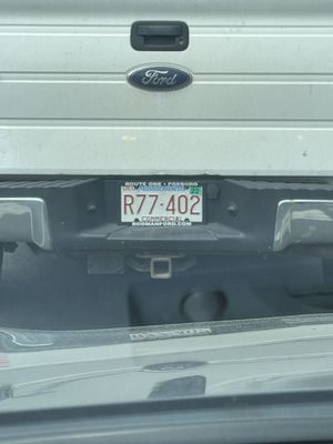 Actual Plate on the work truck that exhibited road rage.