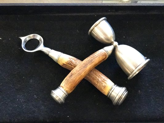 Horn Handled Jigger and Bottle Opener featured at our upcoming auction 9/27/17