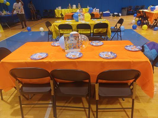 Tables and Chairs tablecloth