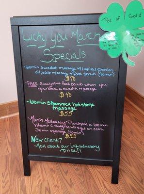 March 2022 specials!