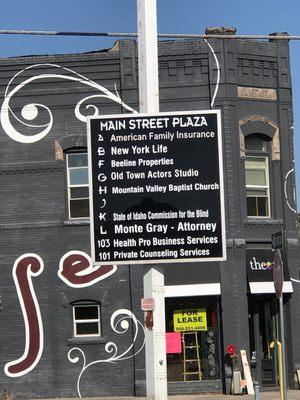 Main Street Plaza Sign