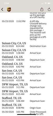 HOSTAGE 2 ...95lbs "destination scan" seconds apart from the "out for delivery" scan of the other one it should have been delivered with