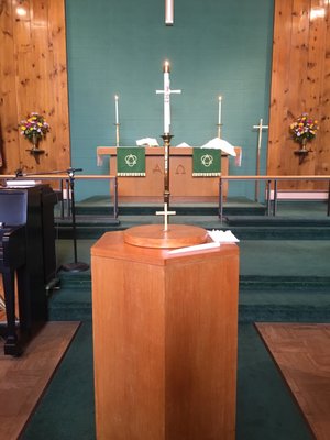 Our sanctuary ready for baptism.