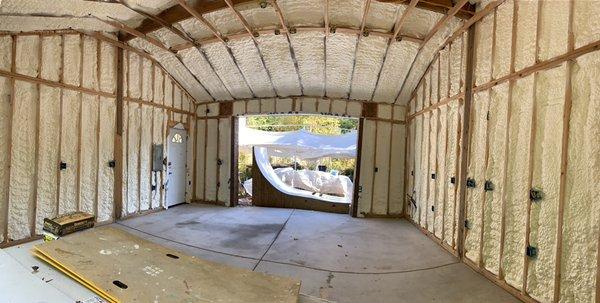 Small garage ceiling and walls