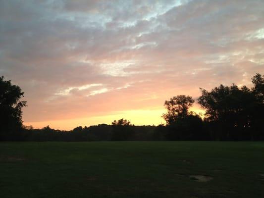 Sunrise near the 9th tee