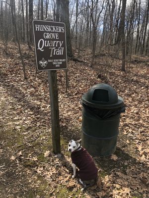 Trail head - gentle walk around quarry edge