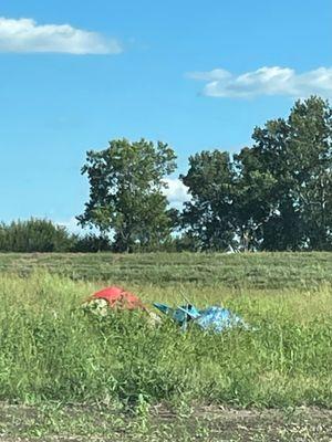 Homeless camp across the railroad tracks from the Topeka Rescue Mission