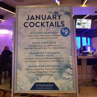 January drink specials.