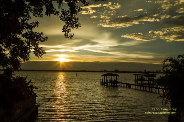 Sunset on the St. Johns River. Jacksonville, Florida