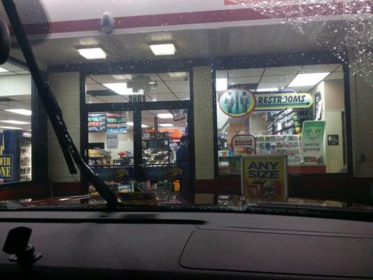 The front of the convenience store/cashier area.