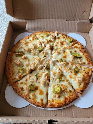 Chicken ranch pizza