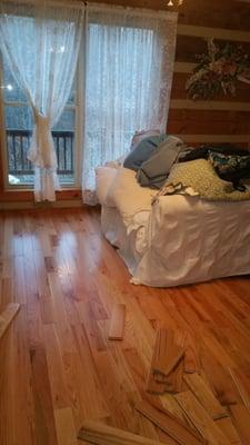 Here is another picture of some wood floors we laid.