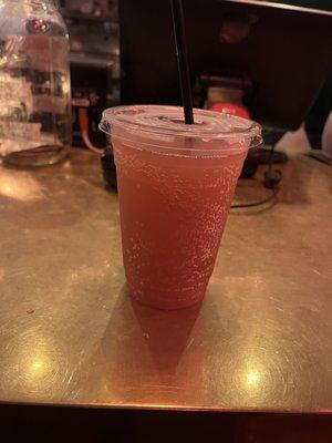 sparkling strawberry lemonade kava, on tap