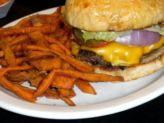 Cheese Burger and Fries