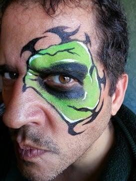 face painting monster eye design, Sheila Jordan Art