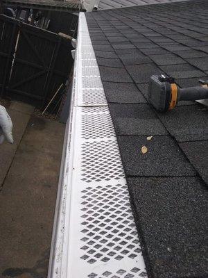 Gutter cleaning and gutter guards installed