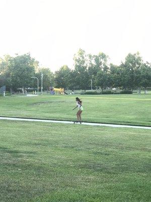 Corte Cabrera Park and a skaeboarder.