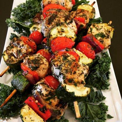 Grilled chicken kebab