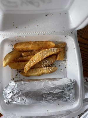 Chicken gyro w/ "greek" fries